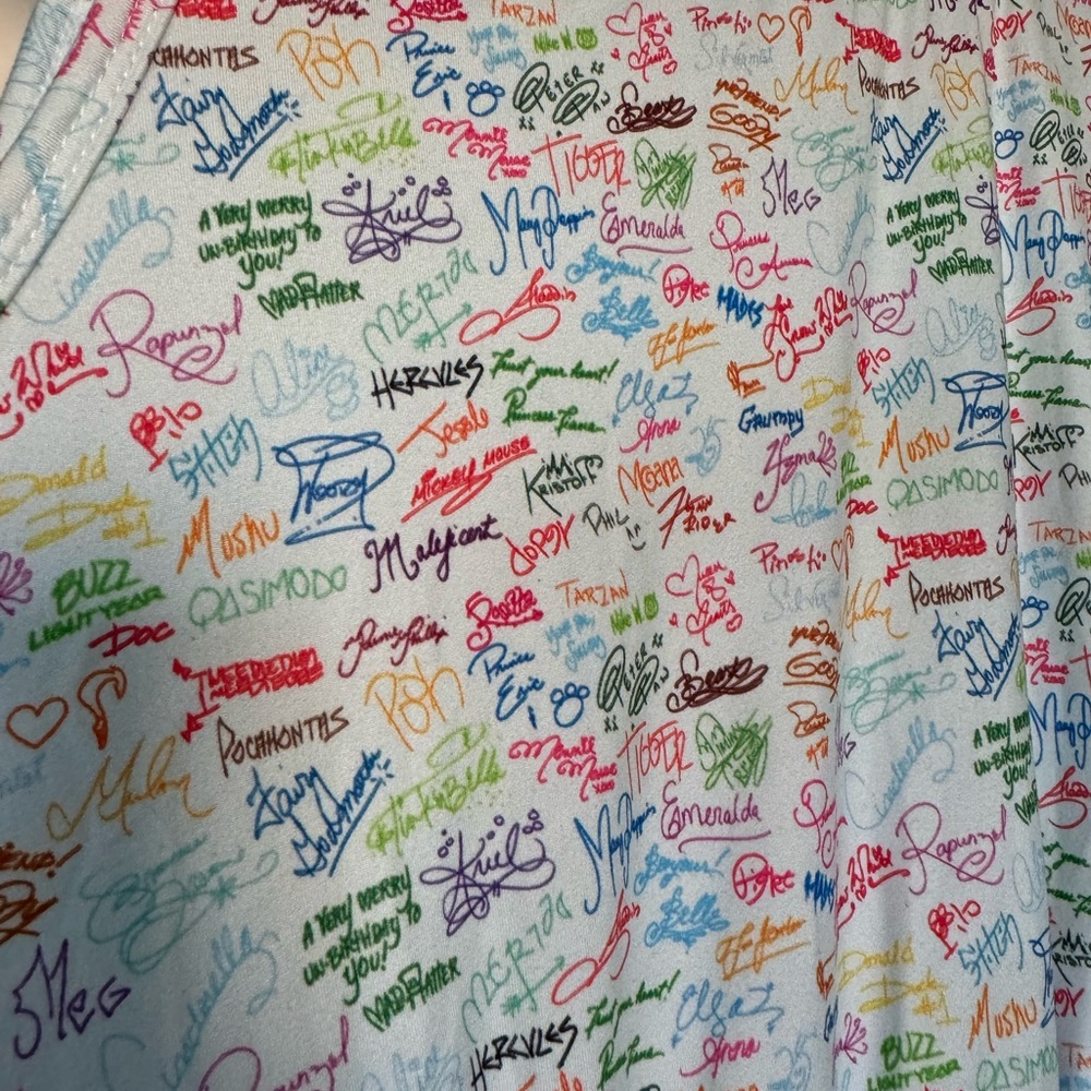 Sleeveless Women’s Disney Autograph Dress - Picture 2 of 3